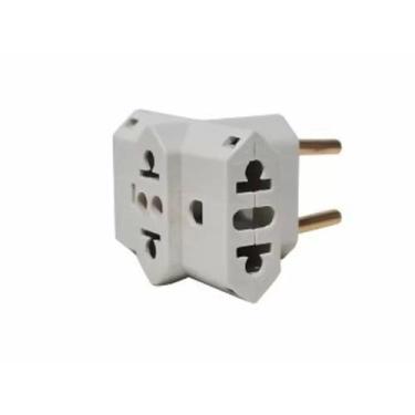 Imagem de Adaptador de Tomada Benjamin Tipo T 10A/20A 250V Reforçado - import