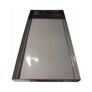 Imagem de Kit 6un Bandeja Inox Para Estufa De Salgados 32x13x02 Cm - Brasafort