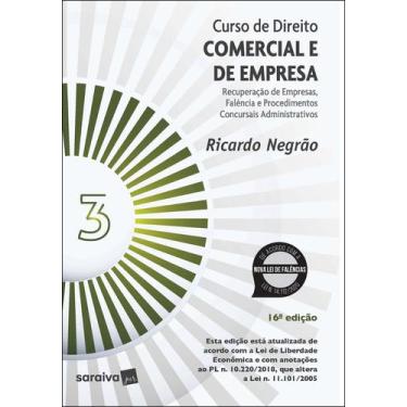 Imagem de Livro Curso de Direito Comercial e de Empresa Vol. 3 16ª edição 2022