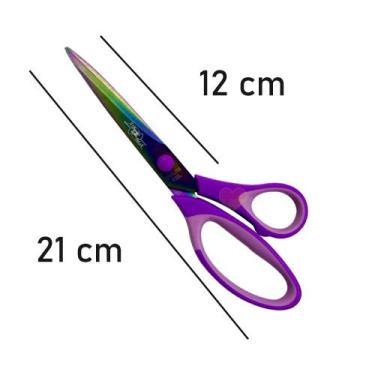 Imagem de Tesoura de Titanium Afiada Para Corte de Tecido Papel Moldes uso Geral