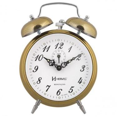 Imagem de Despertador Vintage Retro Antigo Mecânico Herweg 2380-208