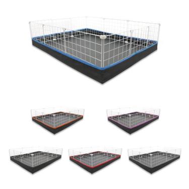 Imagem de Cercado Aramado Porquinho da Índia 90x120 Cm Branco com Bandeja Higiên