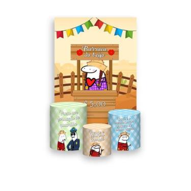 Imagem de Painel De Festa Vertical 1,50 x 2,20 + Trio De Capas Cilindro - Festa 