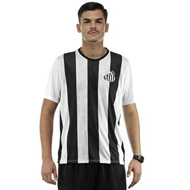 Imagem de Camisa Braziline Santos Trix Branca e Preta - Masculina - M - Branco