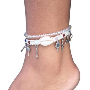 Imagem de Tornozeleira 7 Linhas Macramê Orixá Umbanda - Balaio de Santo