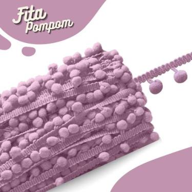 Imagem de Fita Pompom Salmão 30mm Rolo Com 25 Metros - Nybc