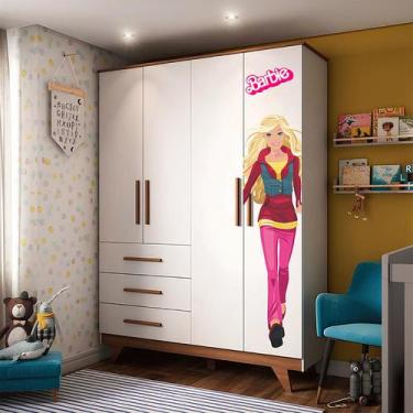 Imagem de Adesivo para Guarda Roupa Barbie Mod03 - Lojinha da Luc Adesivos