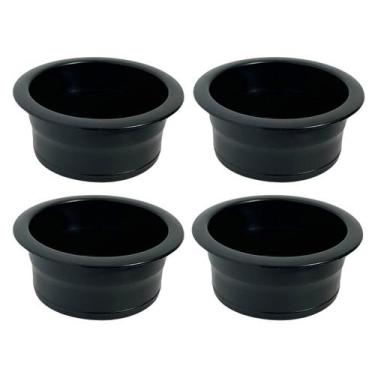 Imagem de Kit 4 Porta Copos Preto para Sofá e Móveis Embutir - Ficone & Reis 