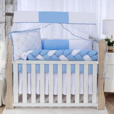 Imagem de Kit Berço Americano Bordado Gotas 9 Peças - Beatriz Baby Enxovais, Azu