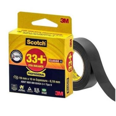 Imagem de Fita Isolante 19mmX10m 3M Scotch, Preto