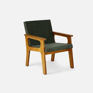 Imagem de Poltrona Cadeira Madeira Conforto Sala Decorativa Varanda Rustica - Mo