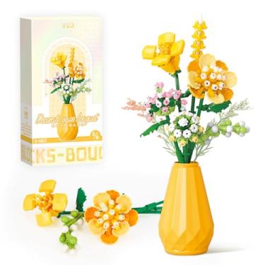 Imagem de QLT QIAOLETONG Mini Bricks Flower Bouquet Building Sets, Collection for Ages 8-12 yrs Old Girl for Gift (P2351)