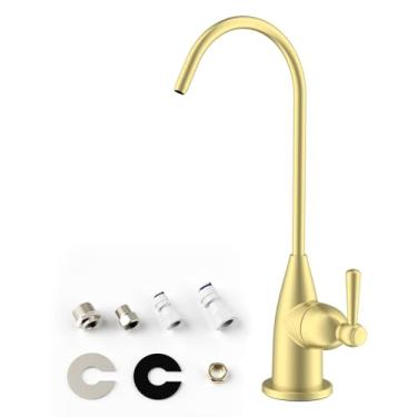 Imagem de Torneira de água potável para pia de cozinha de bar, torneira de filtro de água sem chumbo Hibbent Torneira de osmose reversa de aço inoxidável Torneira RO para sistema de filtragem de água embaixo da