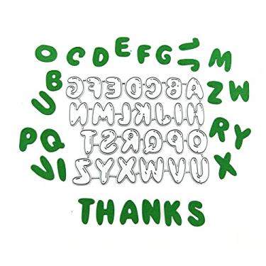 Imagem de Metal 26 letras maiúsculas, 26 moldes de corte do alfabeto superior, faça você mesmo, molde de artesanato, estênceis de molde para fazer cartões em relevo faça-você-mesmo, álbuns, papel decorativo,