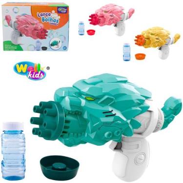 Imagem de Kit 3 Lança bolha de Sabão Brinquedo Maquina Pistola + Refil - Wellmix