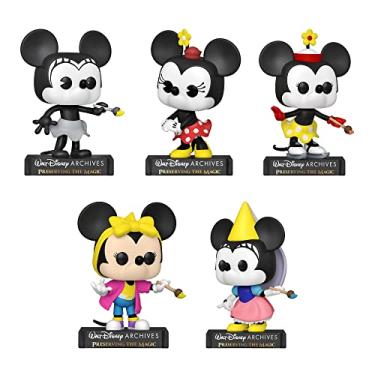 Imagem de Funko Pop! Minnie Disney Archives Conjunto de 5 - Princesa Minnie (1938), Minnie (2013), On Ice (1935), Plane Crazy (1928) e Totally Minnie (1988)