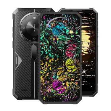 Imagem de KJYFOANI Capa para Fossibot F105, capa preta à prova de choque, capa de proteção antiarranhões contra queda de 360°, capa de telefone ultrafina de silicone macio ultrafino para Fossibot F105 (6,7