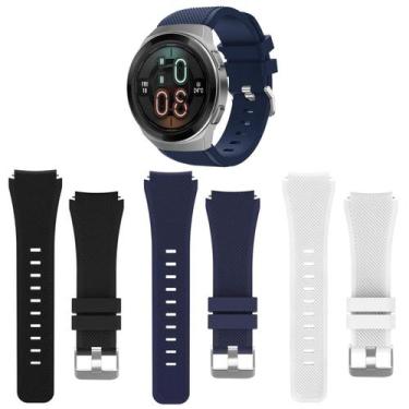 Imagem de Kit 3 Pulseiras 22mm para Huawei GT2e - Estilo no Pulso, Preta - Azul 
