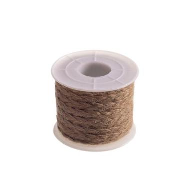 Imagem de Rolo 10 Metros Cordão Rami Ondulado / Juta Trançado 7MM - Metallica Ac