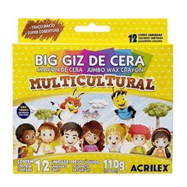 Imagem de Big Giz de Cera Multicultural Acrilex 12 cores
