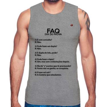 Imagem de Regata FAQ Dia de Prova - Foca na Moda, Cinza, M