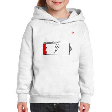 Imagem de Moletom Infantil Se eu tô cansado - Foca na Moda, Branco, 2