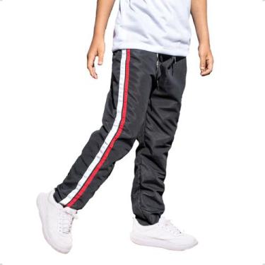 Imagem de Calça Infantil Tactel Masculina Uniforme Agasalho  - Ben20, 6, Preto