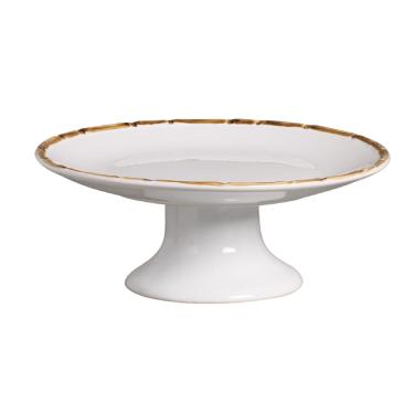 Imagem de Prato para Bolo em Bambu e Cerâmica Scala