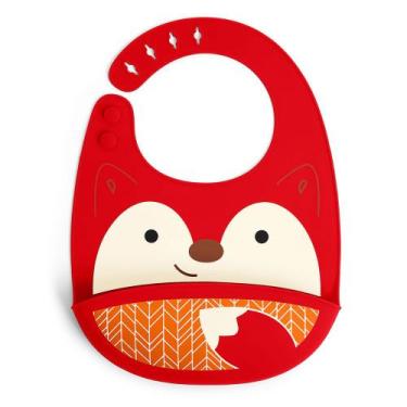 Imagem de Babador de Silicone Cata Migalhas Zoo Raposa Skip Hop, Babadores