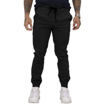 Imagem de Kit 02 Calças Jogger Sarja Masculina Com Punho Elástico - TBasics, M