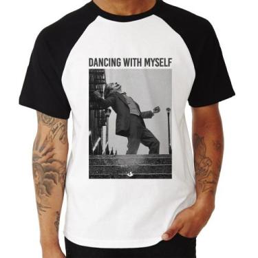 Imagem de Camiseta Raglan Dancing with myself - Foca na Moda, Branco, Preto, GGG