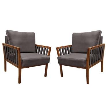 Imagem de Kit 2 poltronas decorativa luxo  califórnia dora bela, 0123