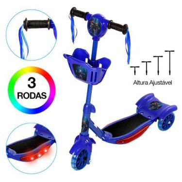 Imagem de Brinquedo Patinete Thor Scooter Azul 3 Rodas c Cesta - Zein