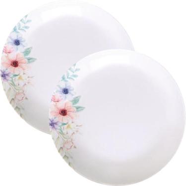 Imagem de Kit Jogo De Pratos Fundo Sopa 10 Pessoas 10Pçs Floratta 22cm - Genéric