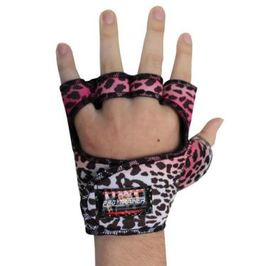 Imagem de Luva Com Polegar P/ Treino Palma Da Mão Couro Musculação - Pro Trainer