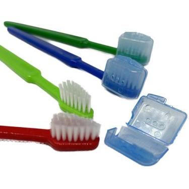 Imagem de Kit 150 Escova dental infantil macia com protetor de cerdas - Medfio