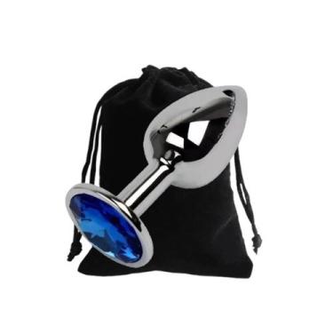 Imagem de Plug Anal em Aço com Joia Tamanho M - Sexy Import