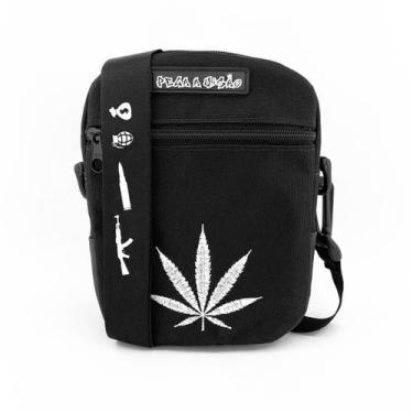 Imagem de Mini Bolsa Lateral Shoulder Bag Pega a Visão Folha Erva - MP Moda Masc
