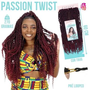 Imagem de Aplique Cabelo Cacheado Passion Twist - Cherey - Pre Looped - 270Gr - 