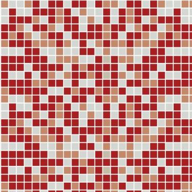 Imagem de Papel de Parede Autocolante Pastilhas Quadriculadas Em Tons De Vermelh