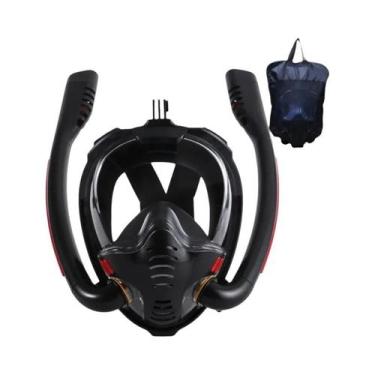 Imagem de Máscara de Mergulho com Tubo Duplo em Silicone - Óculos Secos para Adu