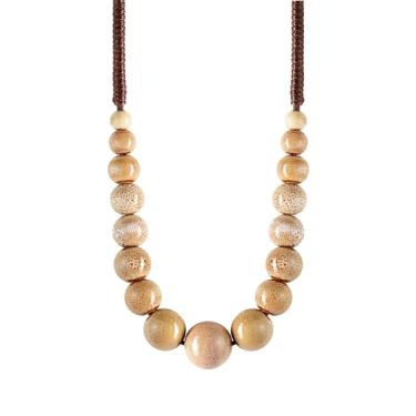 Imagem de MINACHI Colar Hippie Boho colorido de cerâmica com contas redondas, joia boêmia, presente para mulheres, Long, Cerâmica, Sem Pedra Preciosa