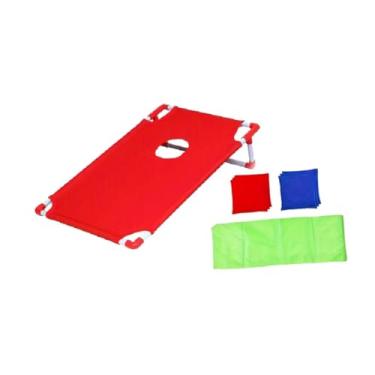 Imagem de oshhni Sacos de feijão jogar jogo jogar saco de areia jogando tabuleiro de jogo educativo esportes ao ar livre para interior ao ar livre quintal festa, Vermelho