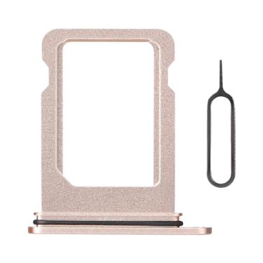 Imagem de Risidamoy Bandeja de cartão SIM única versão rosa EUA para iPhone 13 Mini substituição com adaptador de bandeja de cartão SIM ejetor SIM substituição A2626 A2628 A2629 A2630 celular para iPhone 13mini
