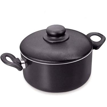 Imagem de Alumínio Fortaleza 113024 Caçarola 24 Maxxima Preto C/Tpa Vidro