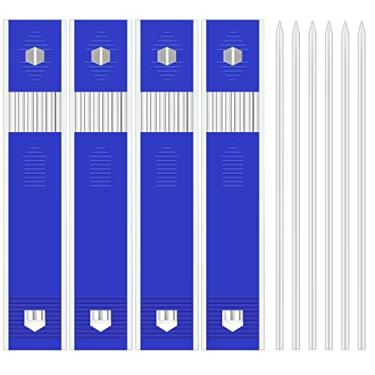 Imagem de Junkin Refil de 24 peças de grafite seco refil de lápis mecânico de 2,8 mm de substituição para lápis mecânicos de furo profundo para carpinteiro e marceneiro (branco)