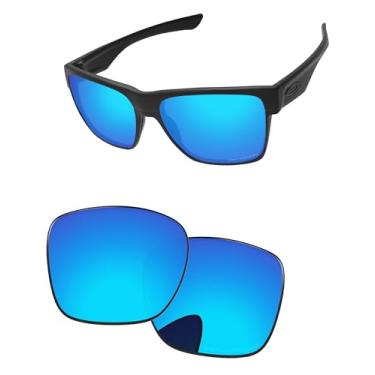 Imagem de PapaViva Lentes de substituição para óculos de sol Oakley TwoFace XL OO9350, Azul gelo, TwoFace XL