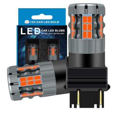 Imagem de Zyvirexa 3157 Lâmpadas LED de freio/traseira compatíveis com Ford F-150 F-250 F-350 Super Duty 1988-2020, lâmpada 4057, luz vermelha, Plug and Play, pacote com 2