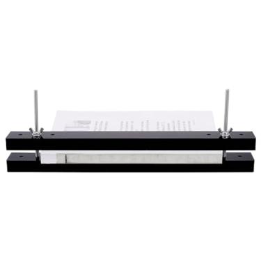 Imagem de BENECREAT Achados para máquina de encadernação de livros de acrílico, 38 x 3,8 cm, máquina de prensa de papel plano preto, prensa de enchimento de fator de forma acrílica para casa, escola,