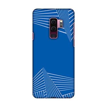 Imagem de AMZER Capa rígida de encaixe slim fit, capa traseira com kit de limpeza de tela para Samsung Galaxy S9 Plus - cor HD, ultraleve - fibra de carbono Redux azul coral 3